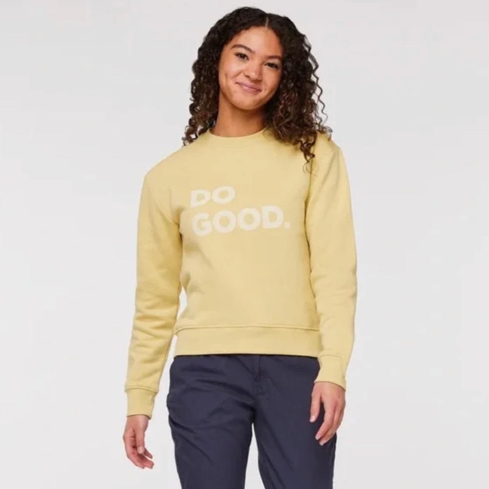 Cotopaxi Women's Do Good Yellow Crew Sweatshirt Size M